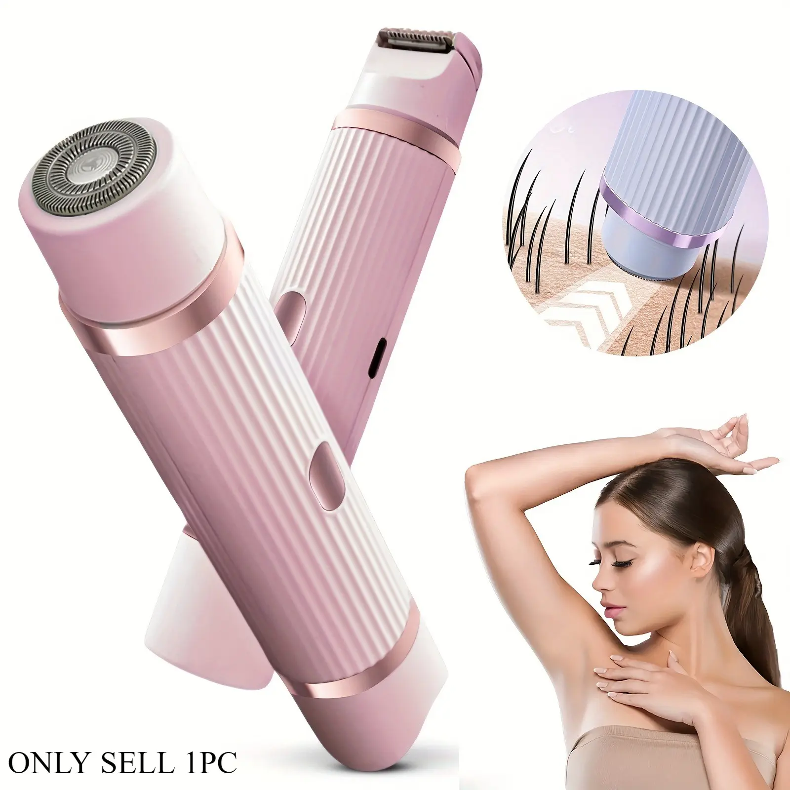 Women's 2-In-1 Electric Hair Remover, Multi-Functional Electronic Shaver Set, Bikini Trimmer, Best Gift for Women, Electric Razor