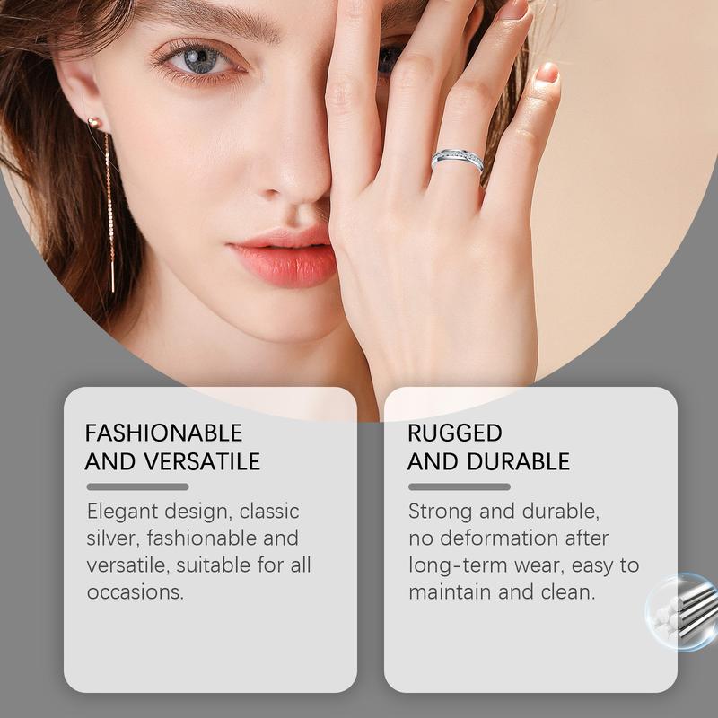 Hoexe Silver-point diamond ring - A comfortable and suitable ring for daily wear, suitable for both men and women, for activities as well.