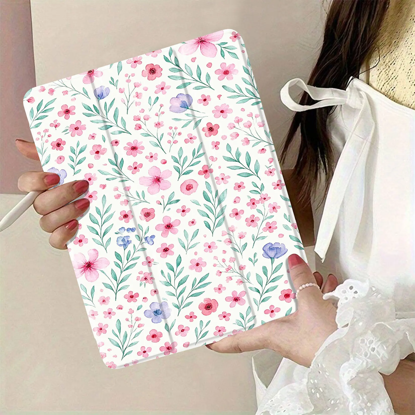 floral pattern fabric suitable for crafting sewing and home decor projects featuring vibrant pink and purple flowers on a white background perfect for making dresses cushions and other decorative items ideal for spring and summer themes