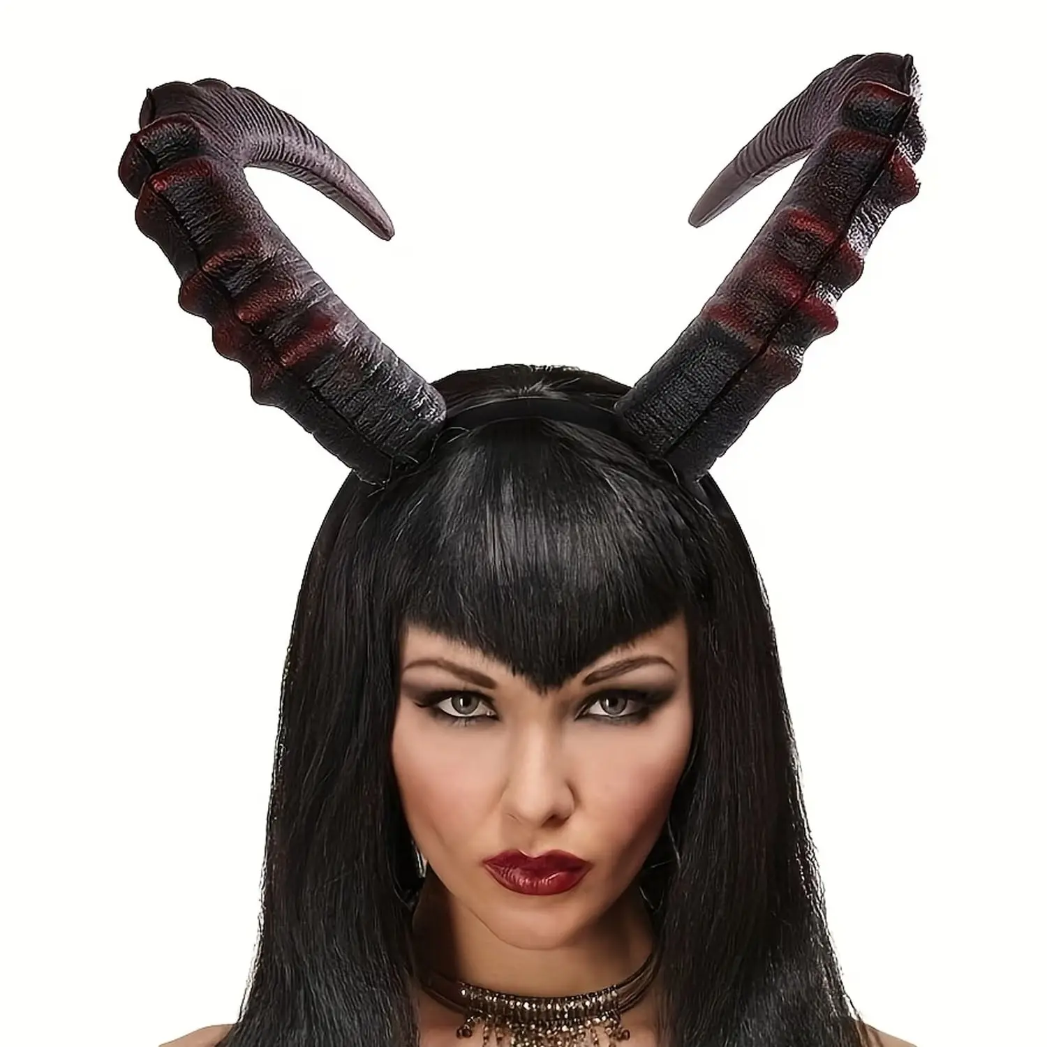 Funny Devil Horn Headband, Spooky Halloween Costume Accessory, Gothic Demon Horn Hair Hoop, Masquerade Ball, Carnival, Cosplay Decor