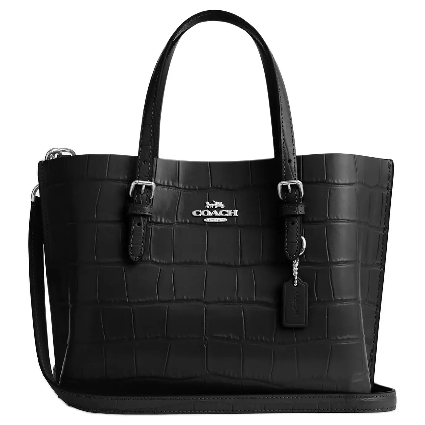 COACH Mollie Tote Bag for Women – Leather Crossbody and Top-Handle Handbag in Black