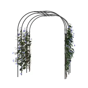 Garvee Heavy-Duty Metal Garden Trellis Arch for Climbing Plants – Sturdy Outdoor Plant Support Arbor – Rustproof, Ideal for Vines, Roses, Outdoor Lawn, Party, Wedding, Event Decoration