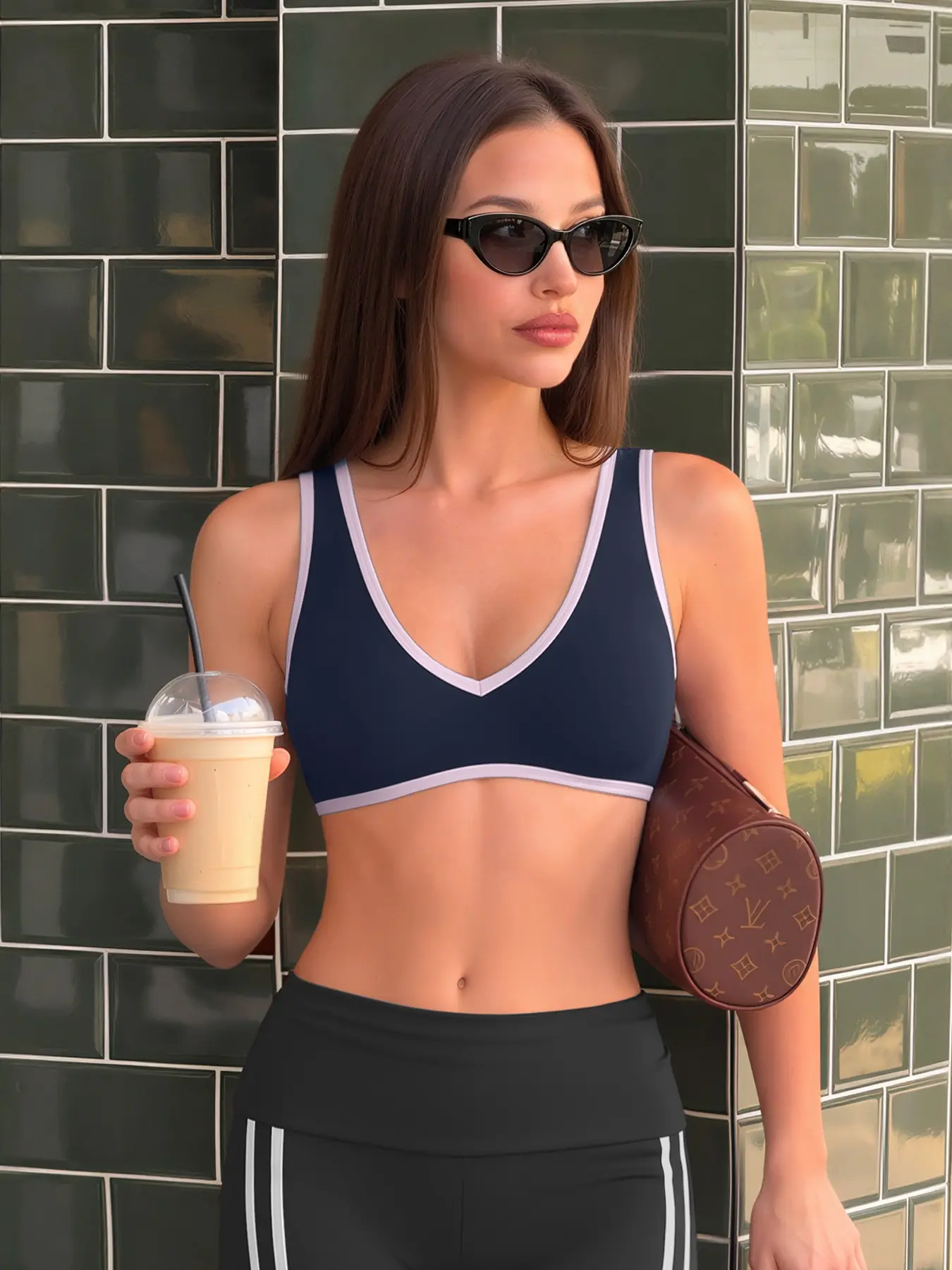 Yoga Bra Backless Colorblock Outerwear Sports Bra Quick-Dry Running Fitness Yoga Top, Comfortable & Breathable Design for Active Lifestyle