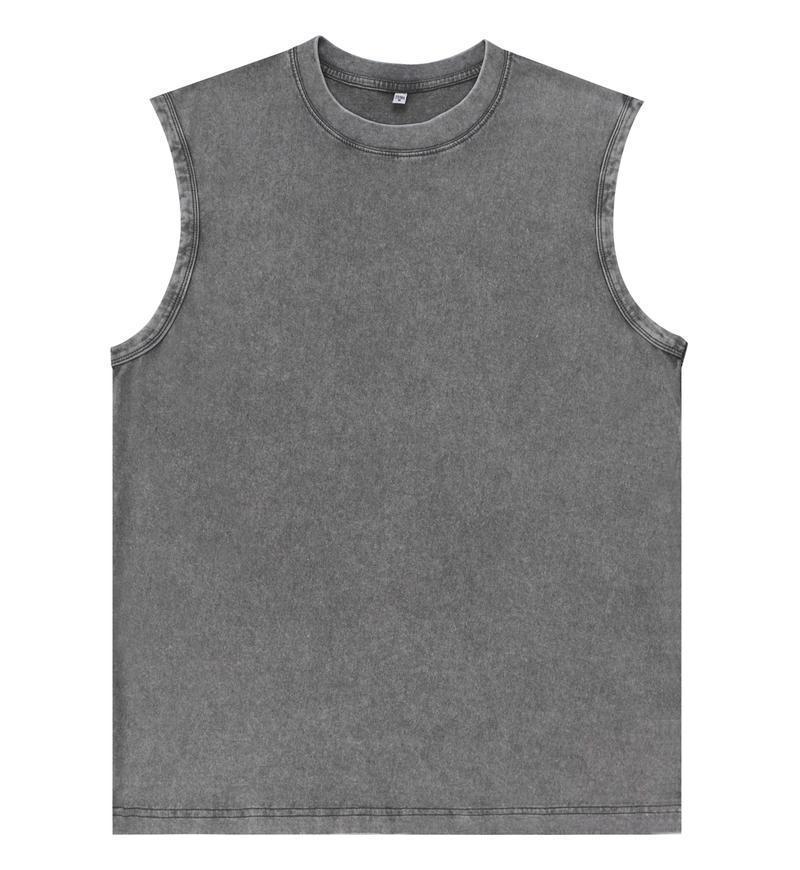 Solid color2/3/4-Pack  color Men's basic  model Vintage Washed Sports Vest women  Cotton Sleeveless male T-shirt Hip-hop Gym Clothing Tank Top 2026  Summer