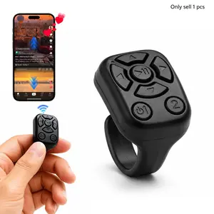 TikTok Scrolling Ring, Wireless Remote Control Page Turner for iPhone Android, Phone Video Scroller, Camera Shutter Remote for Selfies, Short Videos, Music Control and E-Books