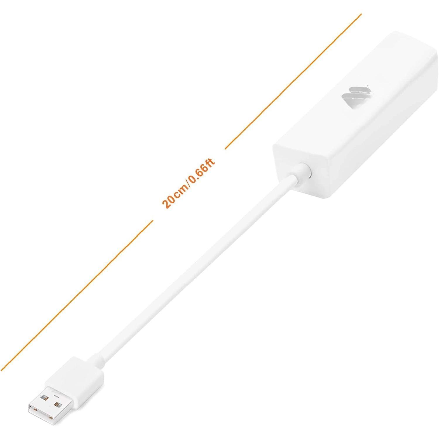 USB Ethernet LAN Network Adapter Compatible with Laptops and  USB 2.0 Compatible Computers Including Windows 7 to 11 Vista  OS X and macOS - by