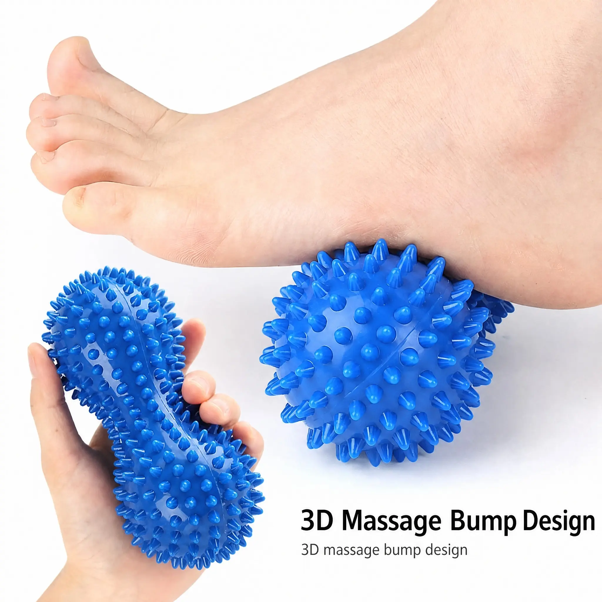 PVC Peanut Massage Ball, Fascia Ball, Sharp Nail Ball, Muscle Relaxation Yoga Fitness Mini Hedgehog Ball, Strength Training Ball