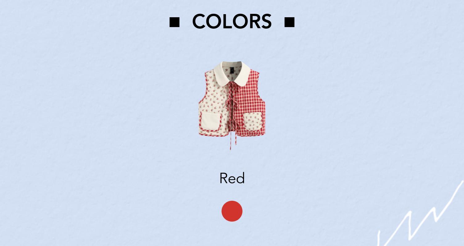 Cider [size 2-10] Oversized Contrast Check Tie Front Bow Vest