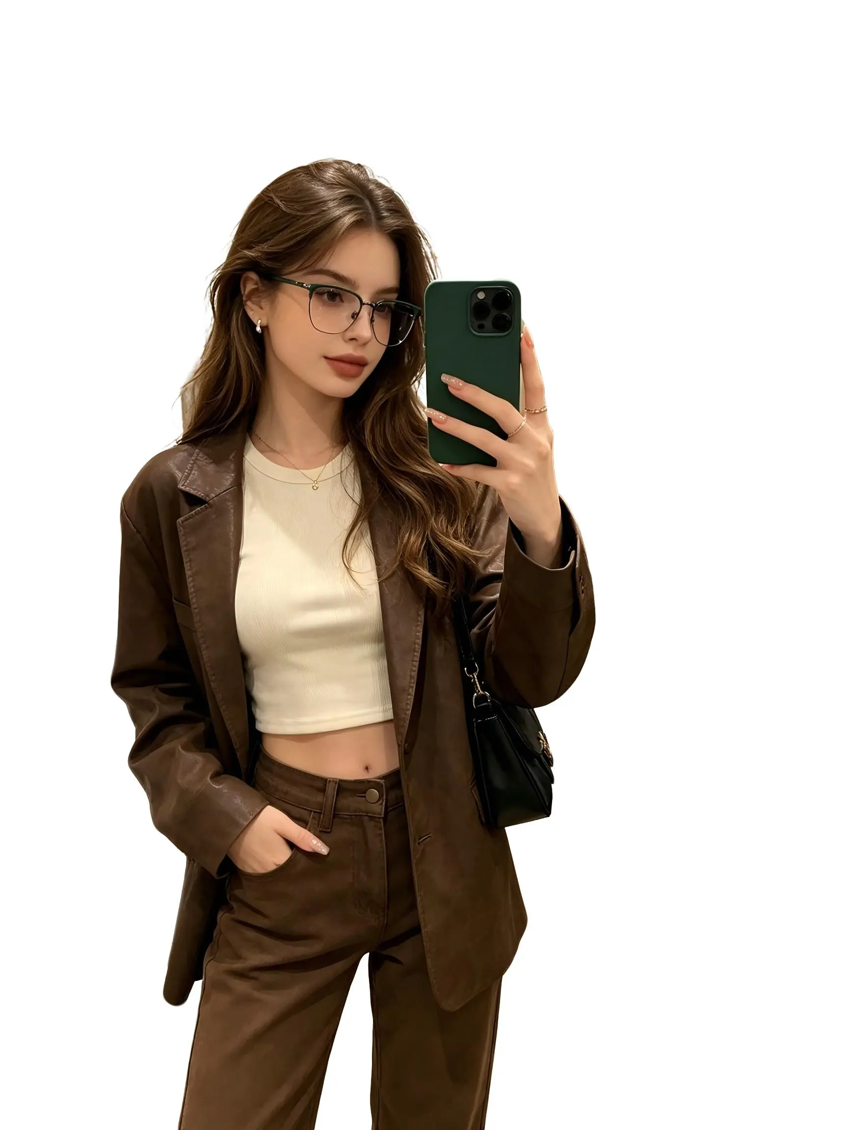【luxe】2026 New Fashion Half Frame Glasses, Retro Classic Brow, Ultra-Light, Versatile Casual Style, 1 Piece