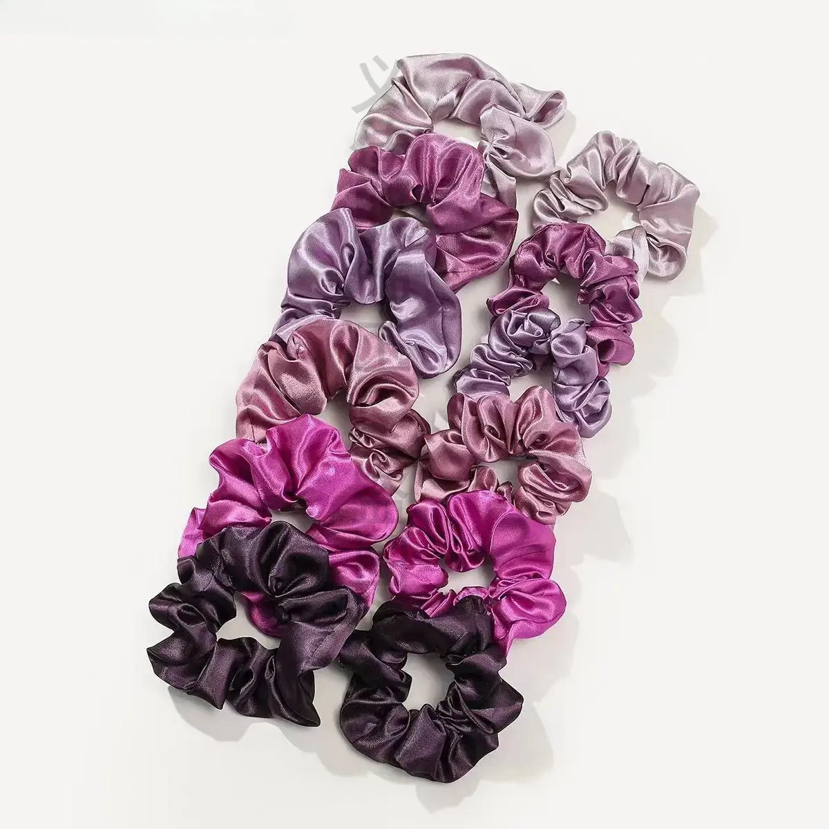 HearthVibe Studio 12pcs Multicolor Boho Bowknot Satin Scrunchies - Large Size PVC High-Elasticity Hair Rings with Tie Band, Tie Up Back, Unisex Comfortable Fashion Hair Accessories