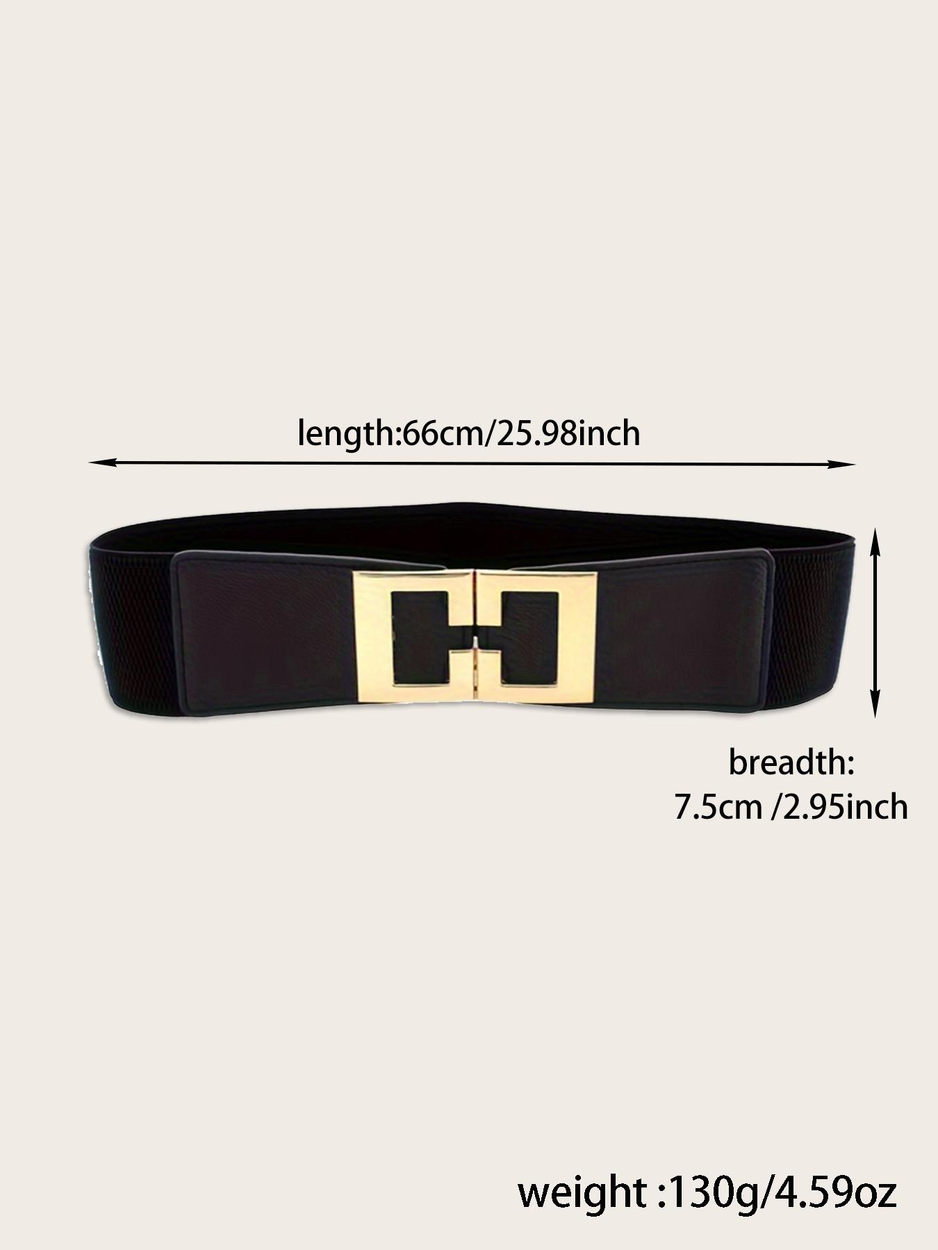 Women's Solid Color Wide Belt, Fashionable Elastic Belt for Daily Clothing Decoration, Trendy All-match & Exquisite Belt for Birthday Gift