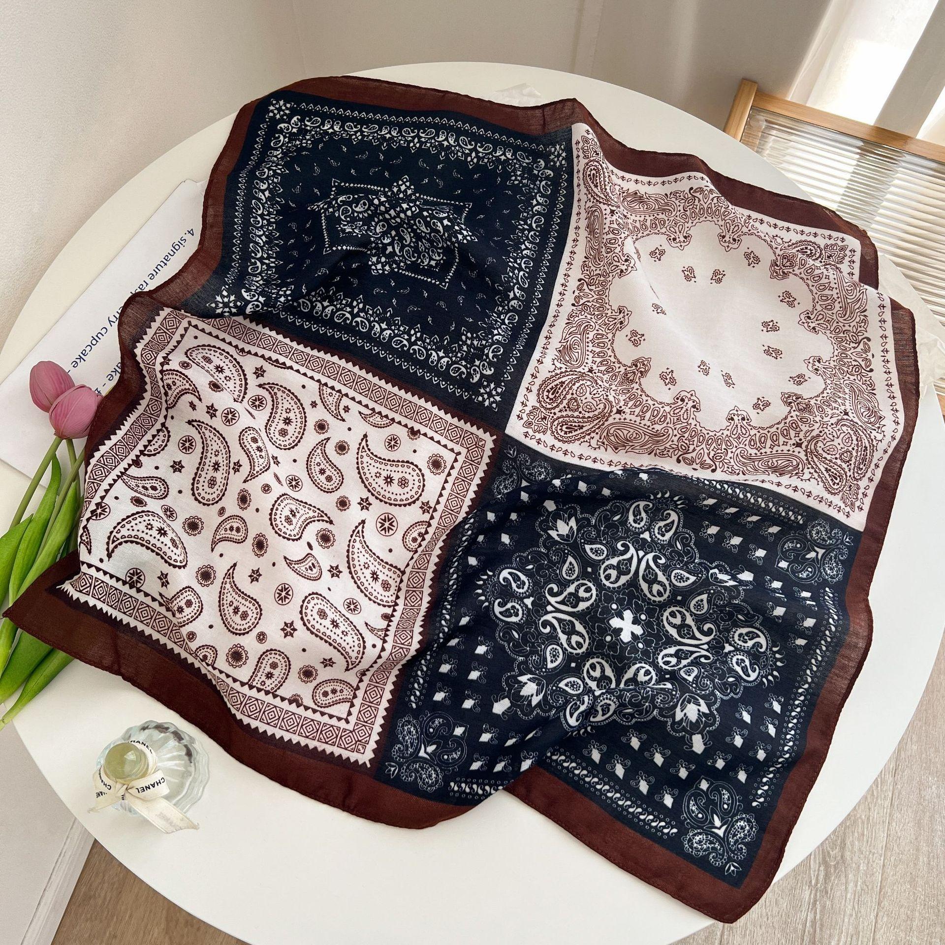 1pcs 70x70 Summer Breathable Scarf, Lightweight Headband Sun Protection, Butterfly Knot Waist Belt, Fashion Versatile Accessory