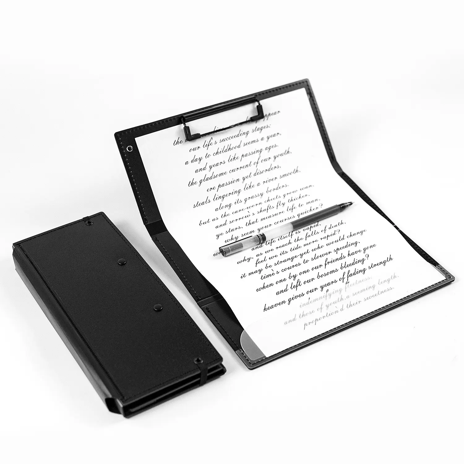 Portable Business Style 3-Fold Pocket File Folder, High-End American Letter Board Clip, Suitable for Nurses, Medical, Meetings, Outdoors, Folders for Documents