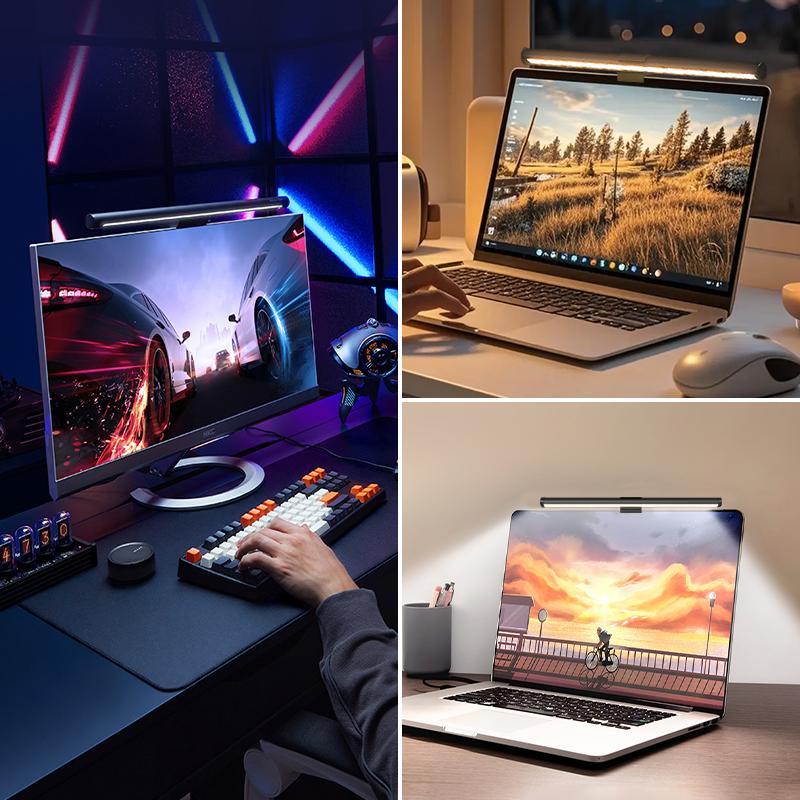 Computer Monitor Light Bar, Auto Dimming Screen Lamp, Eye-Caring LED Task Lighting, Touch Control Desk Lamp, Modern Computer Lamp, No Glare, Home Office Use