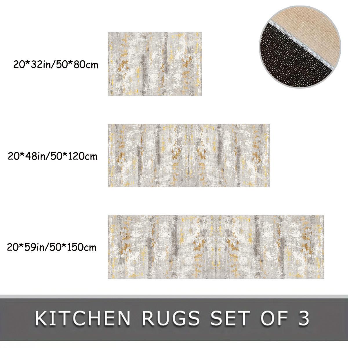 Kitchen Mat Set 2pcs/3pcs, Daily Home Use Kitchen Rug Set, Spring Household Kitchen Mats, Non-Slip Soft Carpet, Durable Fashion Door Mat Decor, Home Decor Rugs, Kitchen Rugs Sets, Farmhouse Kitchen Rugs