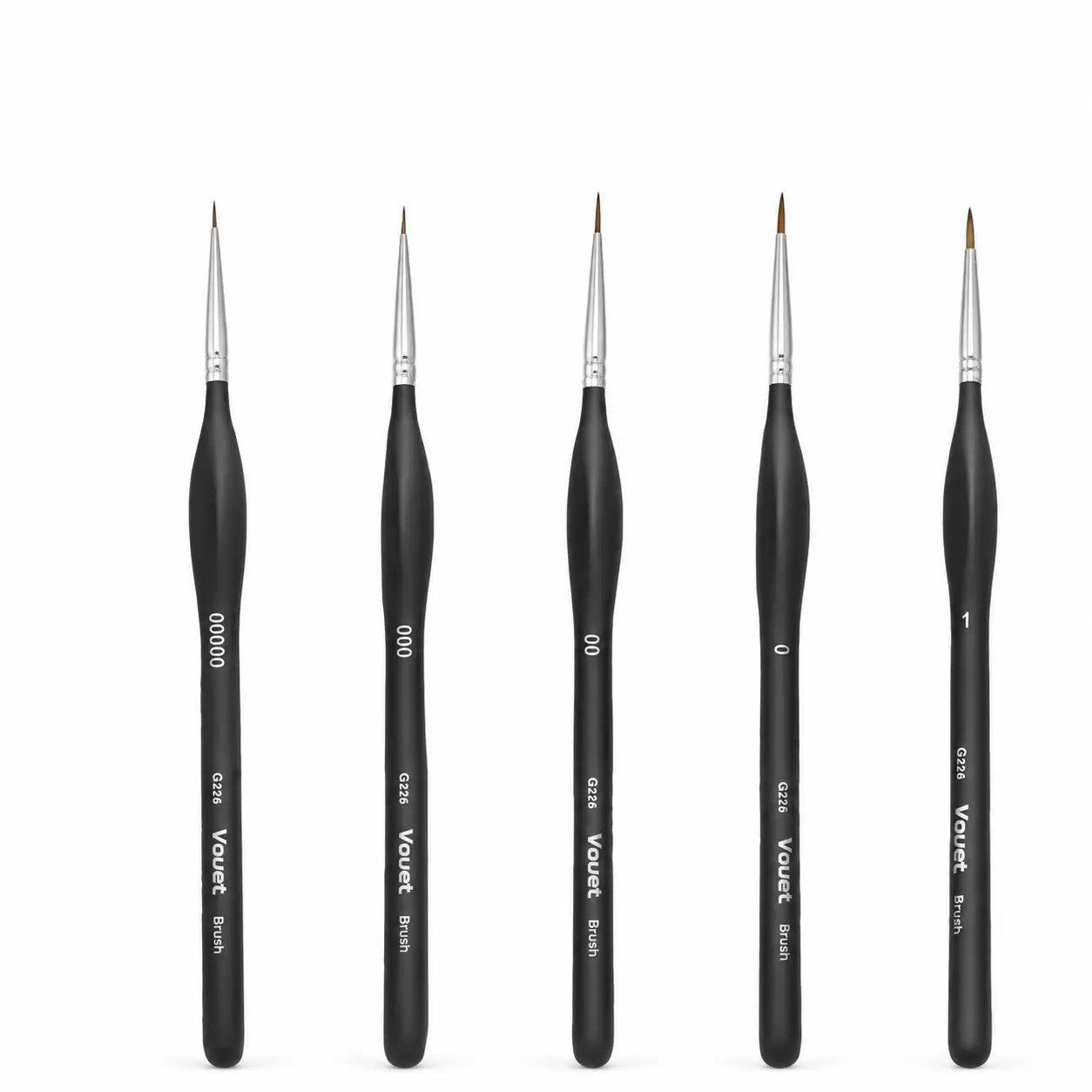 【Vouet】 5pcs Ultra Fine Liner Brush Set | Professional Mapping Brush 00000-1 for Sketching Detailing & Line Art Perfect Christmas Birthday Valentine's Day Mother's Day Father's for Artists Students & Hobbyists Premium Quality for Clean Detailed Artwork