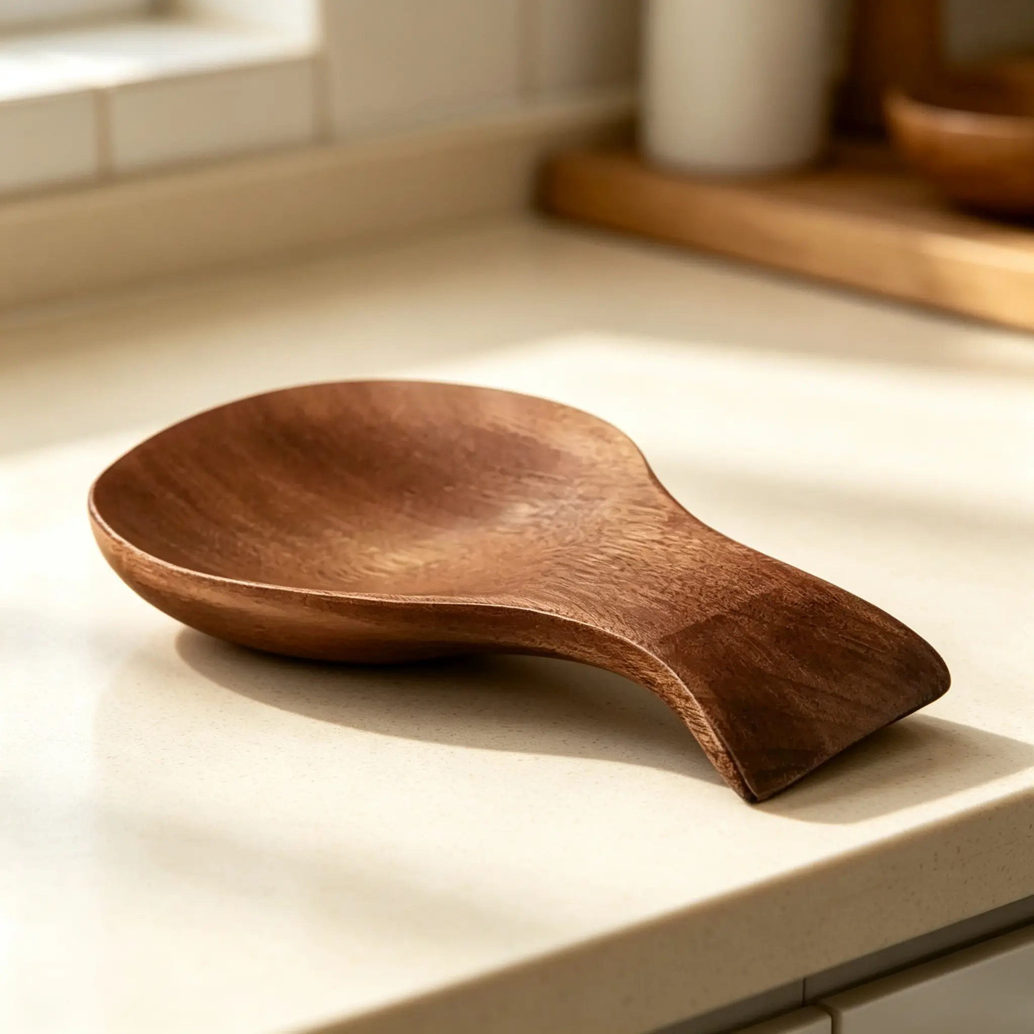 Elegant Wooden Spoon and Chopstick Holder (1 Unit) — Kitchen storage organizer for spoons, forks, and various utensils; stylish home kitchen storage rack.