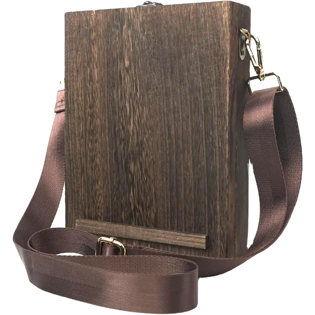 Writers Messenger Wooden Box Bag –  Retro Crossbody Sketch Tool Box, Portable Artist Storage for Brushes, Pens & Outdoor Painting
