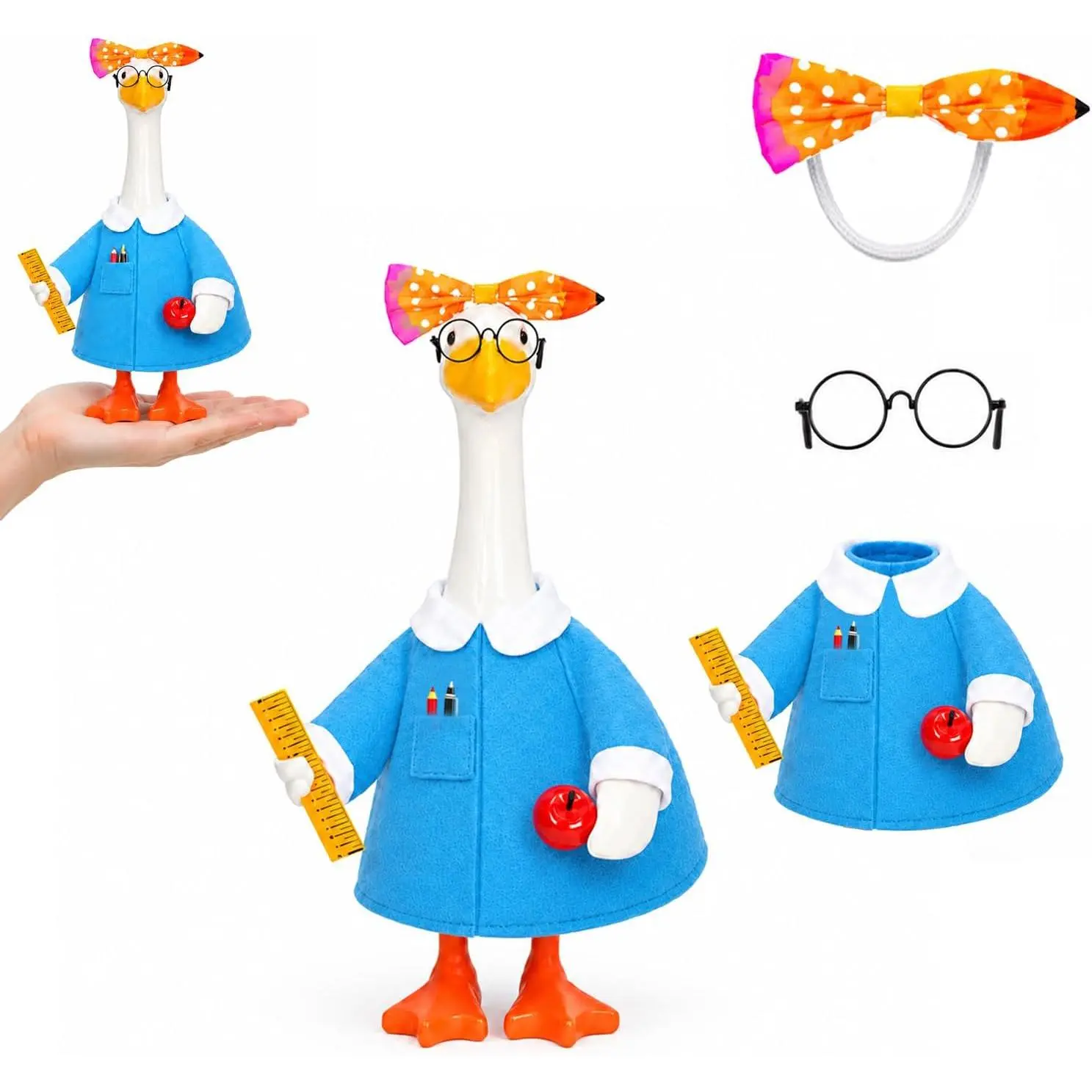 7 Inches Desk Goose Outfits Costumes Accessories, Desk Decorate Mini Goose Clothes Decor Gifts