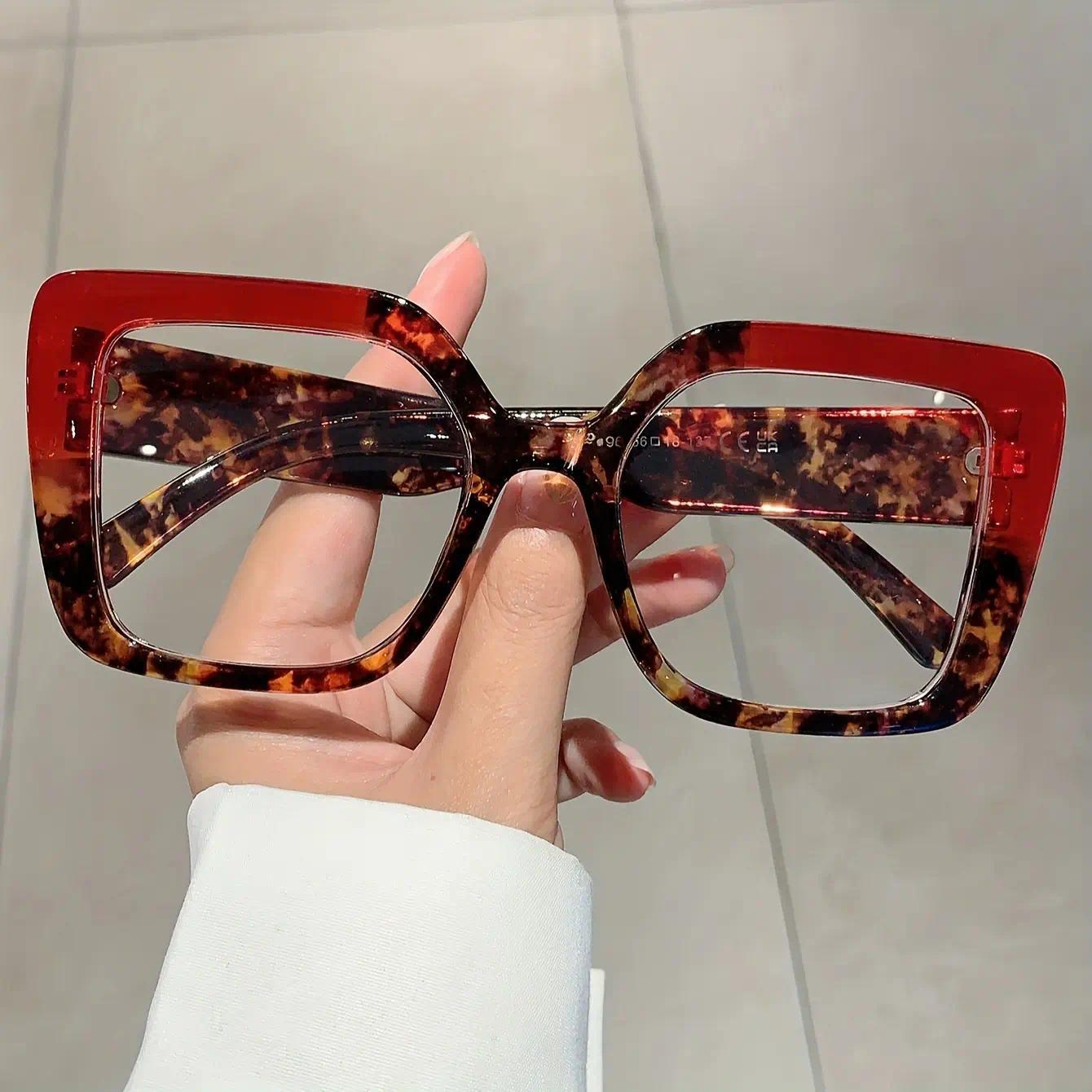 Women’s Square Full Rim Non-Prescription Glasses Elegant Minimalist Fashion Eyewear Durable Frame with Sturdy Metal Hinges Classic Versatile Eyeglasses Perfect for Daily Wear Office Work Formal Events Business Casual & Modern Simple Style Looks