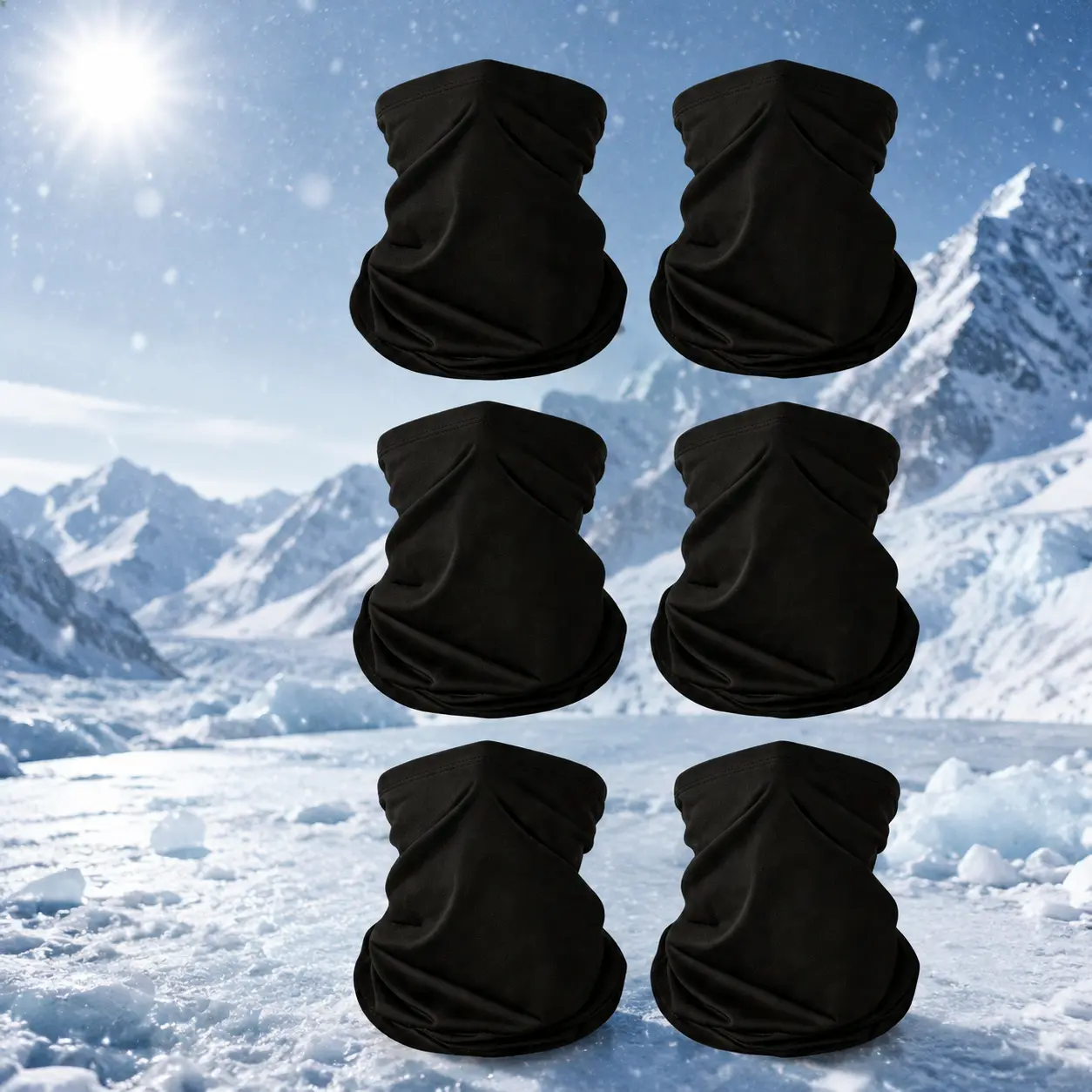 6 Pack Neck Gaiter Bandana Face Mask Breathable Lightweight Outdoor Sun Protection Face Cover Scarf for Men Women Cycling Running Hiking Fishing Multi Use Headwear Anti Dust Windproof Tube Mask High Comfort Fit masked andwomen warm basic