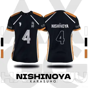 2025 New Haikyuu Fukurodani Hinata Anime Cosplay Sport Jersey - Men's Short-Sleeve Tshirt, Round/Crew Neck Tee Top for Party Use