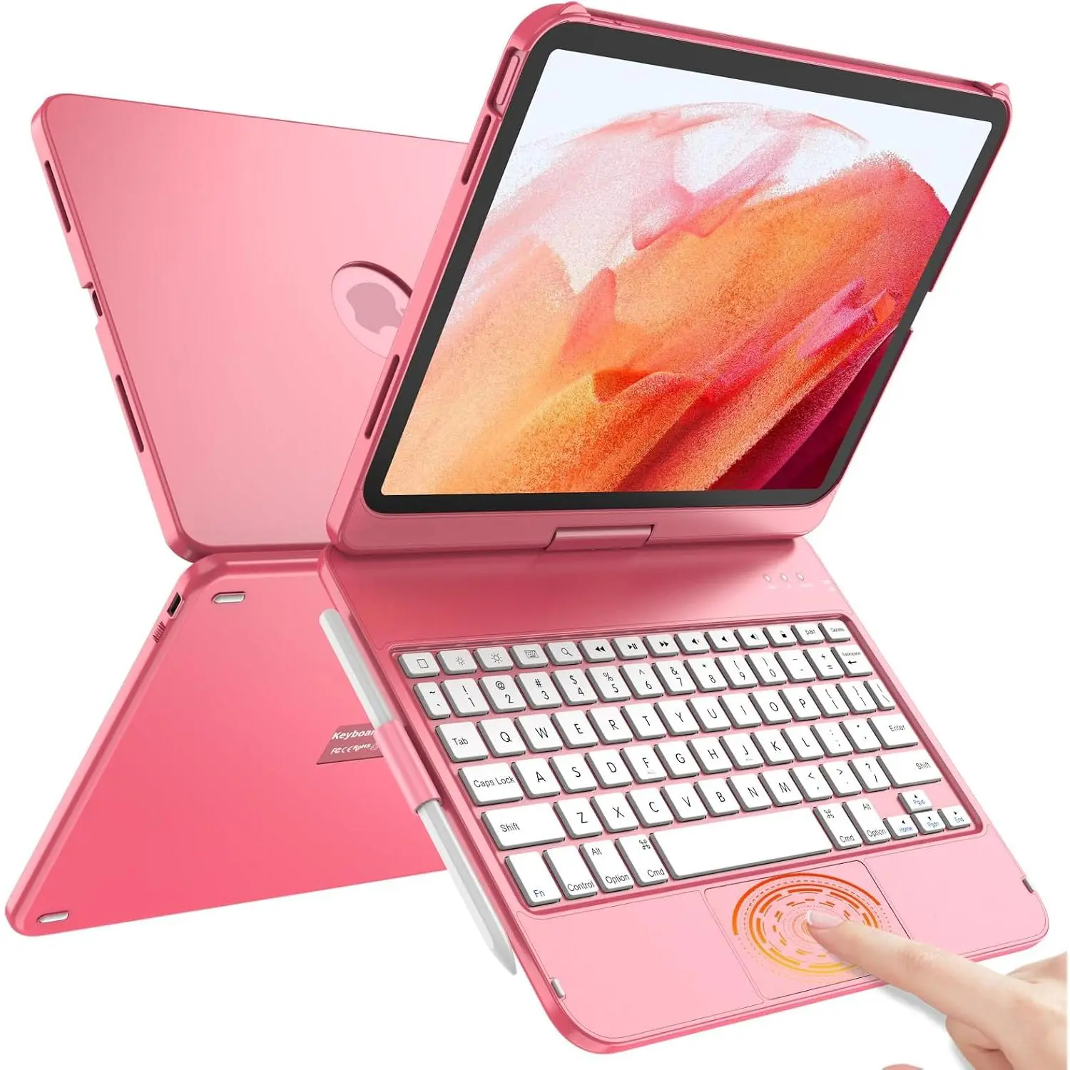 for iPad (A16) 11th Generation Case with Keyboard (11", 2025) & 10th Gen (10.9", 2022) - 360° Rotatable, Thin & Light, Multi- Trackpad for iPad (A16) 11th/10th Gen (Dark )