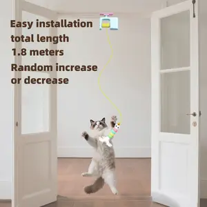 Cat Toy Ball, Self-Amusement Stress Relief, Caterpillar Cat Wand, Electric Yo-Yo Cat Toy, Pet Interaction (2 Replacement Heads)