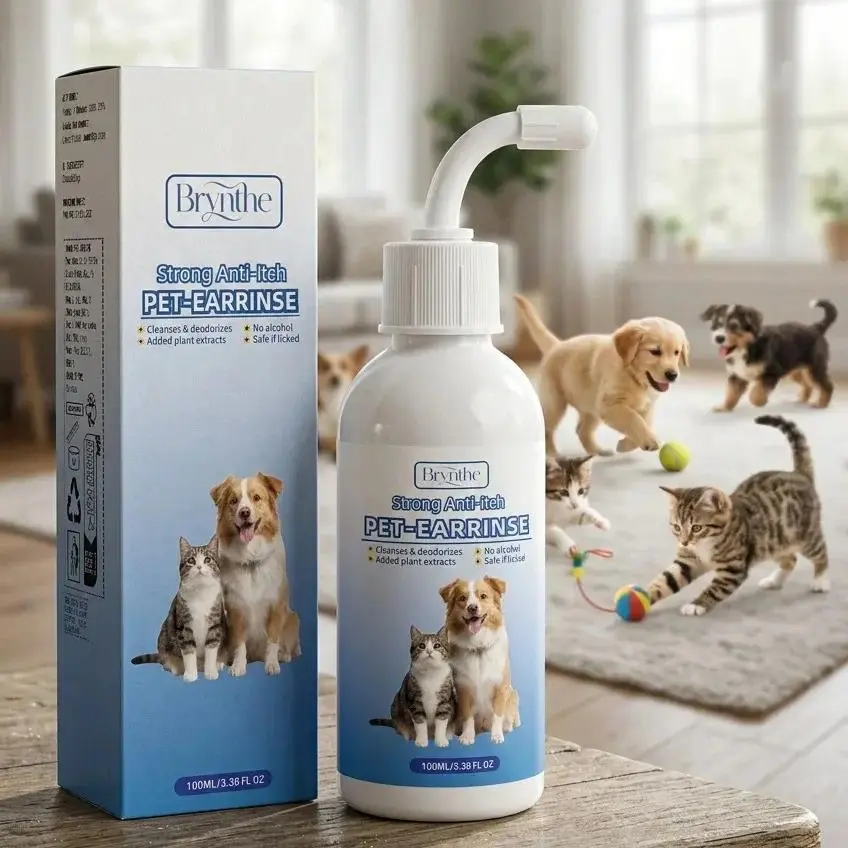 Gentle Pet Ear Wash | Odor-Free Cleaning for Dogs & Cats