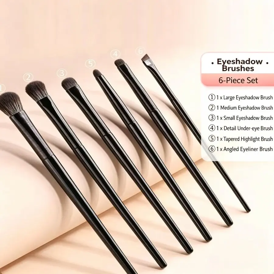 6Pcs eye shadow eyelash brushes, Ultra Thin eyeliner brushes, makeup tool brush set, makeup brush set, makeup brush set, makeup gift set, set, professional makeup brush, full makeup set, Eyeshadow Brushes