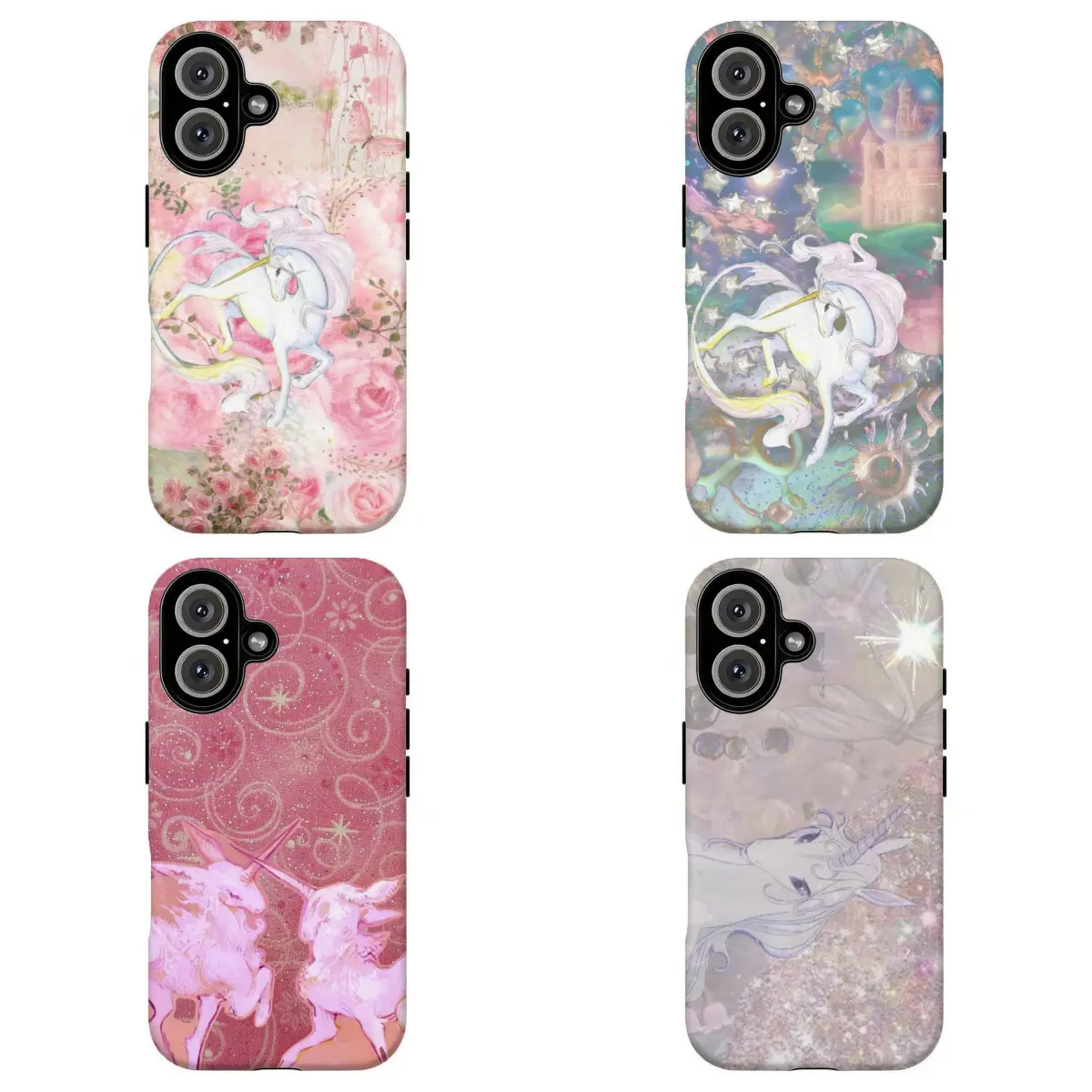 Coquette Pastel Unicorn Phone Case|Soft Ethereal Unicorn Fantasy Shockproof Case For iPhone 17 Pro Max 16 15 14 13 12 11 for Samsung S21 S22 S23 S24 S25 S26 Phone Case|Tough Phone Case|gift for him for her|Best Gift