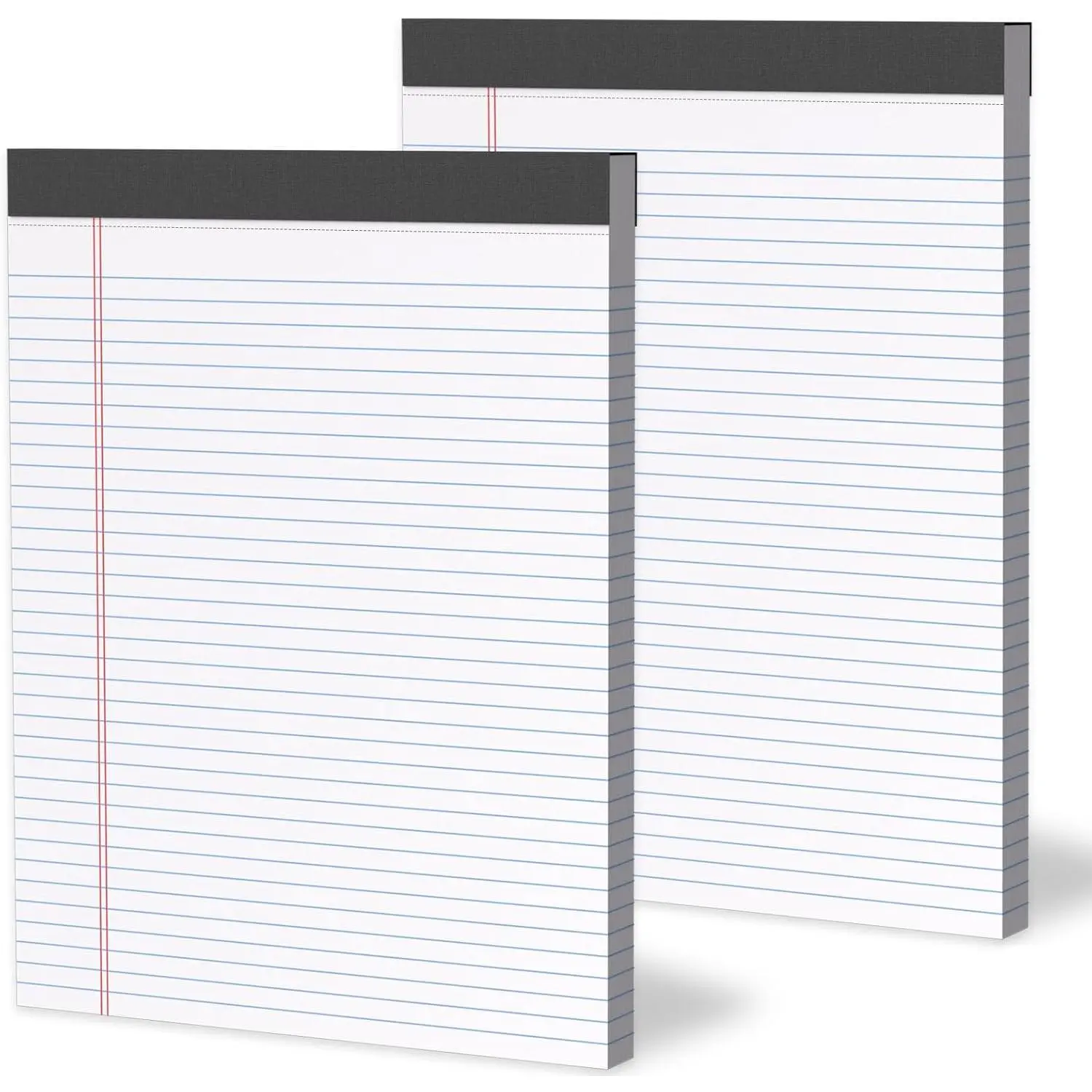 2 Pack 8.5 x 11 Inch White Legal Pads, College Ruled Writing Pads with Hard ,  Perforated Note Pads for Office, School & , 50 sheets per pad ideal for Students, Teachers & Professionals