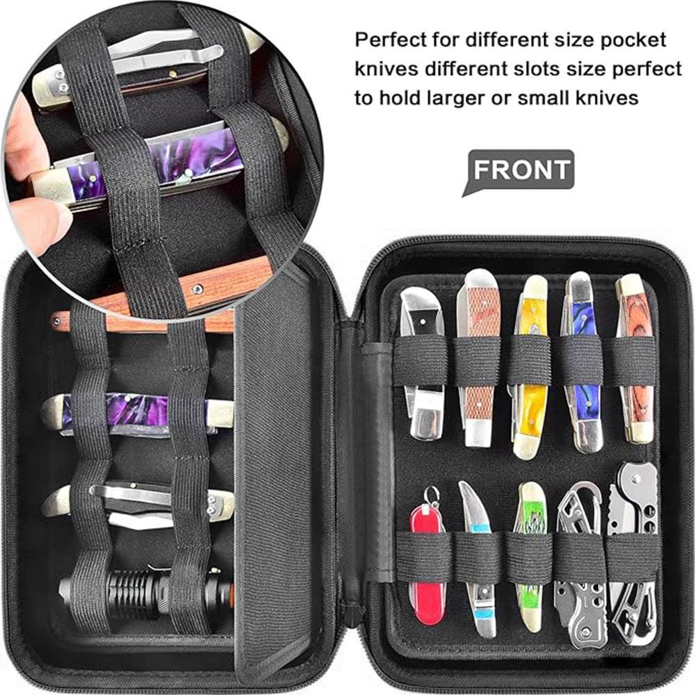 Tactical Knife Display Case, Foldable Knife Storage Box, Knife Organizer,Convenient Design Display, Tool Organizer for Hunting & Survival Gear