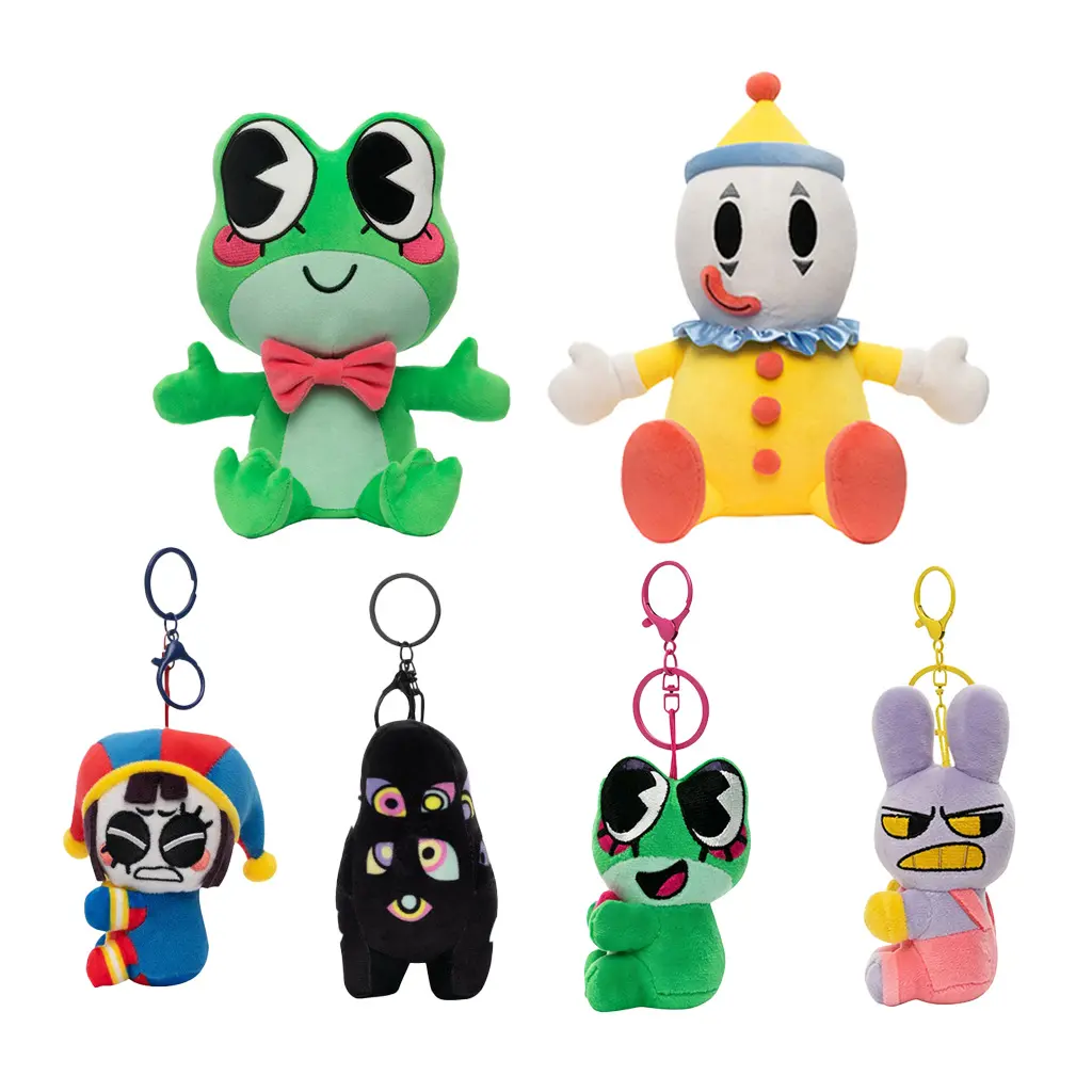 Unisex Super Soft Fluffy The Digital Circus Cute Sitting Frog Plush Doll, Cartoon Character Collectible, Cute Stuffed Animal, Ideal Birthday Christmas Gift For Game Fans, Soft Stuffed Collectible