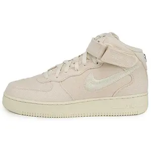 Stussy x Nike Air Force 1 '07 Mid SP Unisex Sneakers in Linen Verifiable, with credentials and supporting global authentication