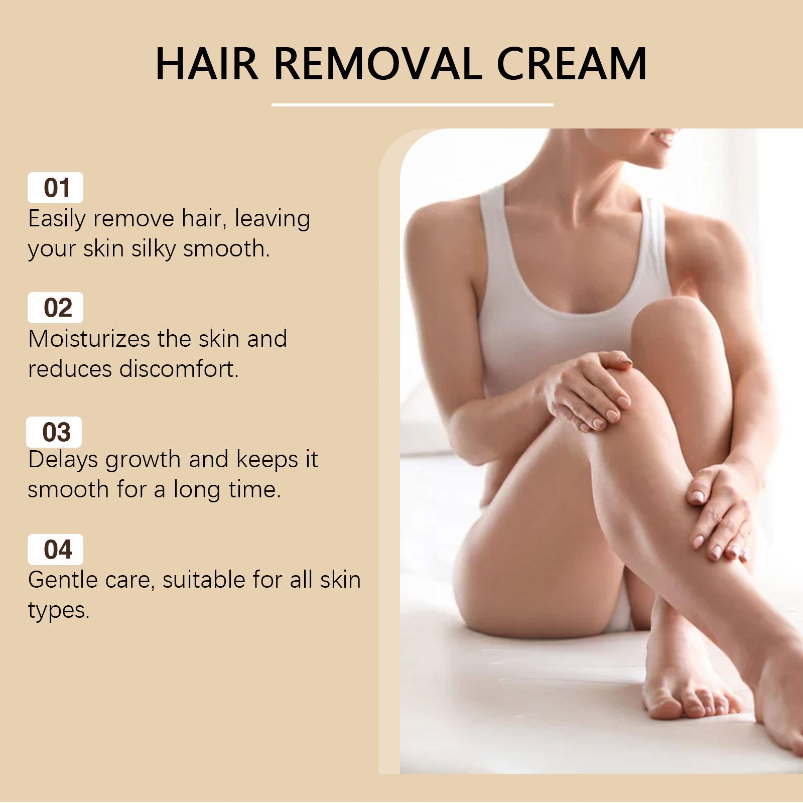 OceAura Moisturizing Skin Depilatory Cream gently cleanses the body's skin, leaving it moisturized and smooth, a topical care cream