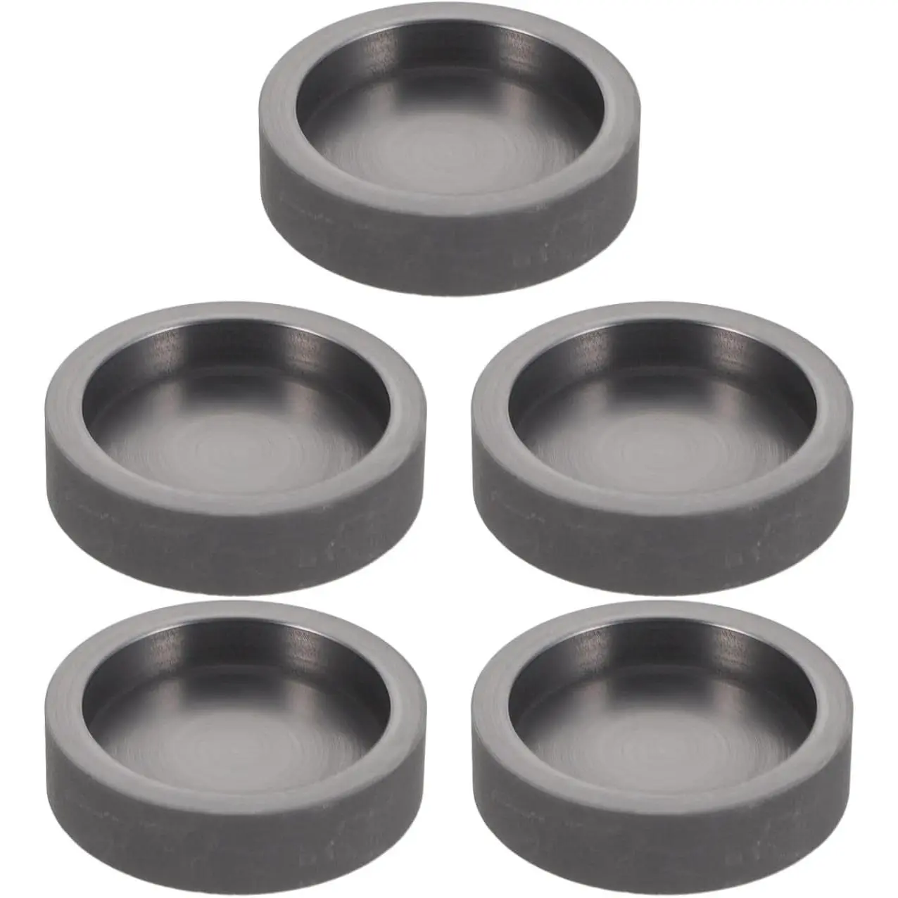 5PCS Round Graphite Ingot Mould Crucible Mould for Casting Silver Metal Aluminum Copper Brass Melting Refining (Black)