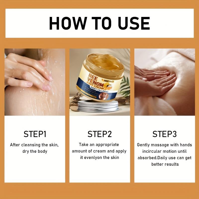 Rozino Premium Bee Venom Joint Cream with Chamomile & Manuka Honey - Clinically Tested Pain Relief for Seniors, Athletes, Knees, Hands & Back| Vegan, 50g Travel-Friendly