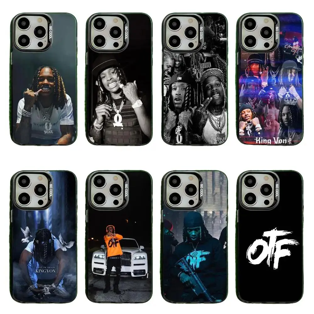 K-King Von Phone Case For iPhone 17e 17 promax 17 16 15 14 13 12 11 Mini Pro Max Air X XR XSMAX & Samsung Galaxy S26 S25 S24 S23 S22 S21 FE Ultra Plus EDGE Gray Matte Silicone Black soft tpu Cover Protection Smartphone