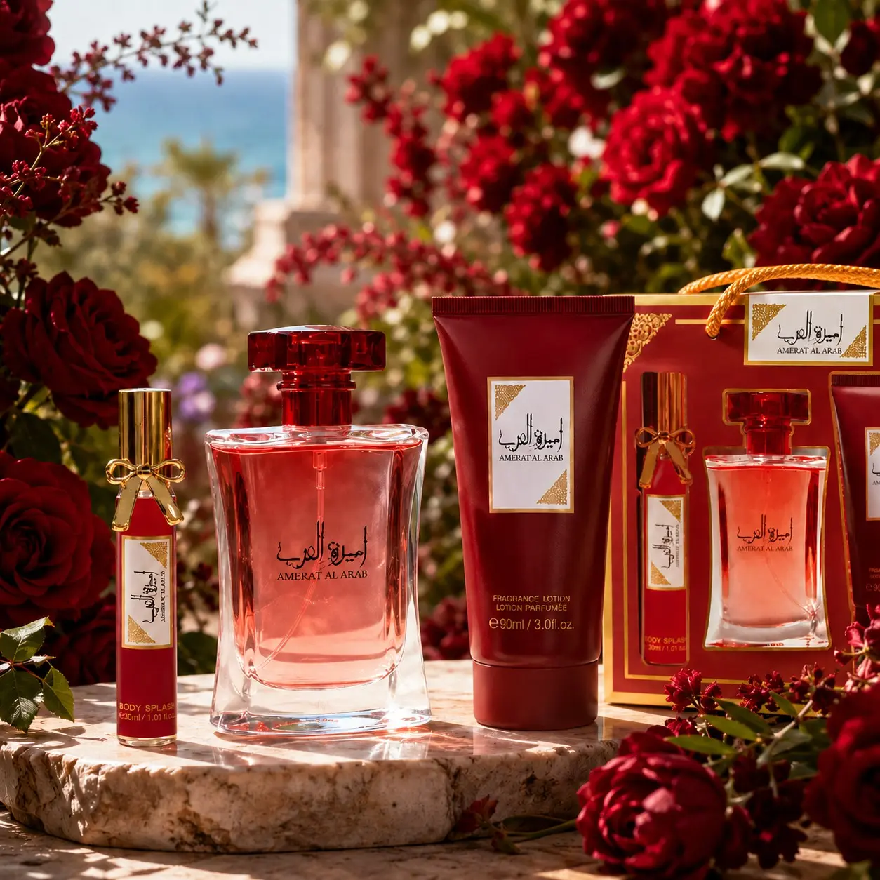 Three-Piece Perfume Set for Women, Long-Lasting Fragrance, Large Capacity, Body Lotion Combo, Elegant Packaging, Perfect Gift for Birthdays and Anniversaries, Fragrance Sets