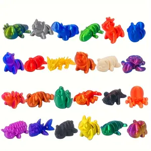 [Random]36pcs 3D Printed Articulated Minifigures Axolotl Toys,3D Printed Cute Axolotl Dolls, Animal Desktop Decoration, Executive Desk Toys,Sensory Fidget Toy,Classroom Prizes,Easter Egg Fillers
