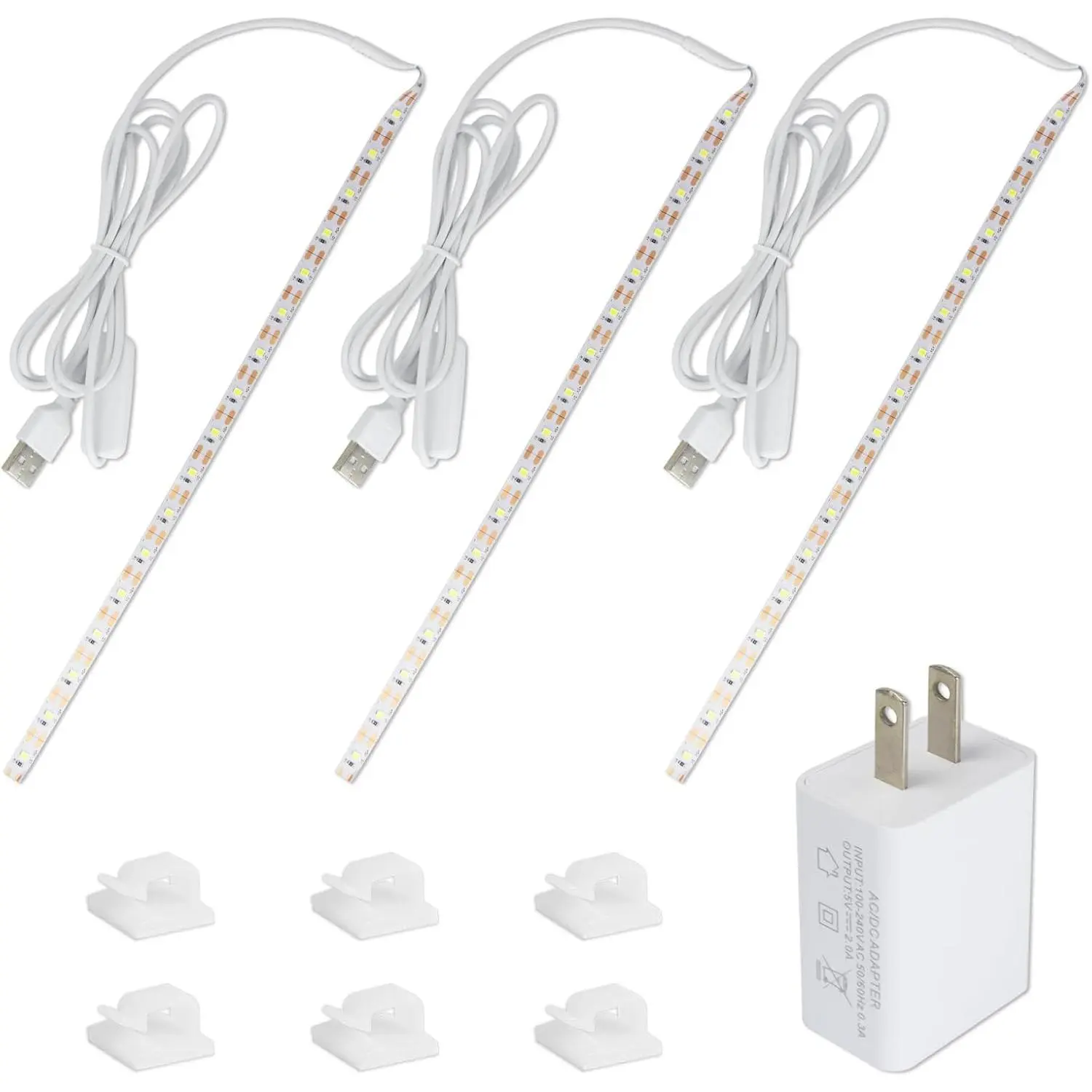 3Pcs Sewing Machine Light Strip with Pushbutton Dimmer, 12in Sewing Machine Lights Led Strip with 17LEDS, Daylight White Sewing Machine Light Fits All Sewing Machines