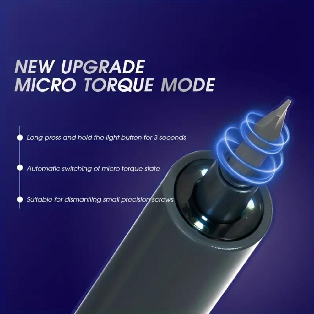 28-in-1 Electric Screwdriver Set, 1 Set Magnetic Screw Repair Kit with LED Light & USB Fast Charging, Portable Mini Cordless Drill for Easy Repairs