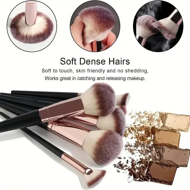 Professional Makeup Brush Set 3/10/15pcs, Eyeshadow Foundation Concealer Soft Fluffy, Women Beauty Tools, Mixed Brushes