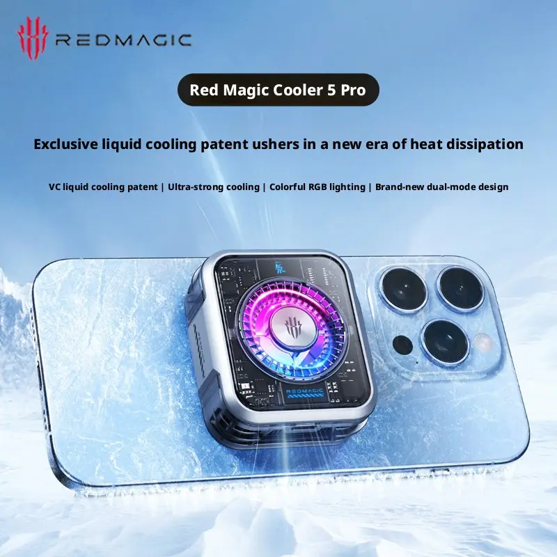 Nubia Magic Magnetic Cooler 5 Pro 36w Liquid Cooling Back Clip Dual-Use Live Streaming Gaming Cooling Device
