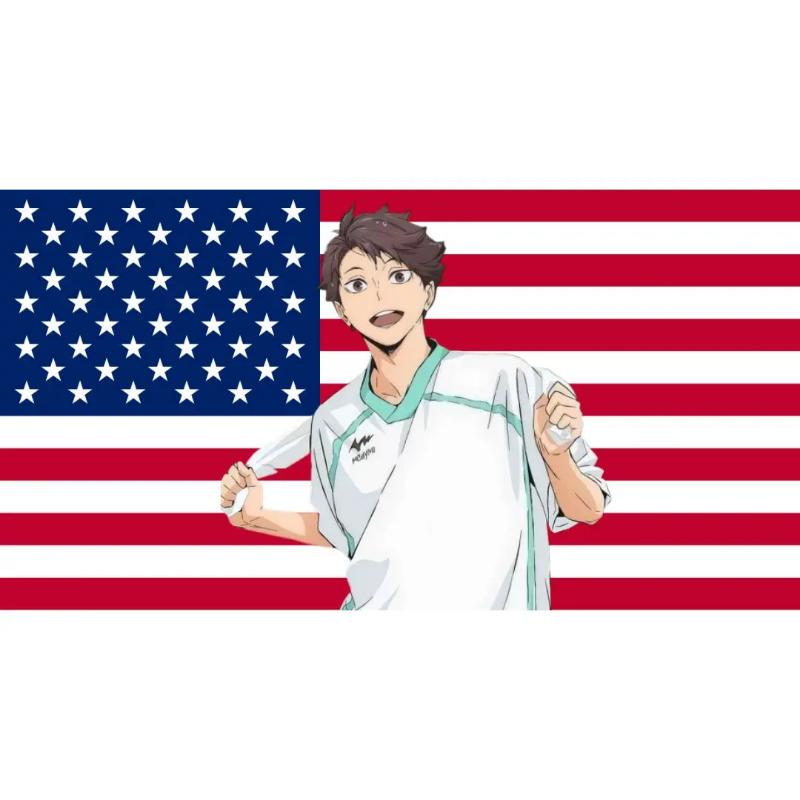 Customize Haikyuu Flags American Flag Oikawa Tooru Wall Decoration