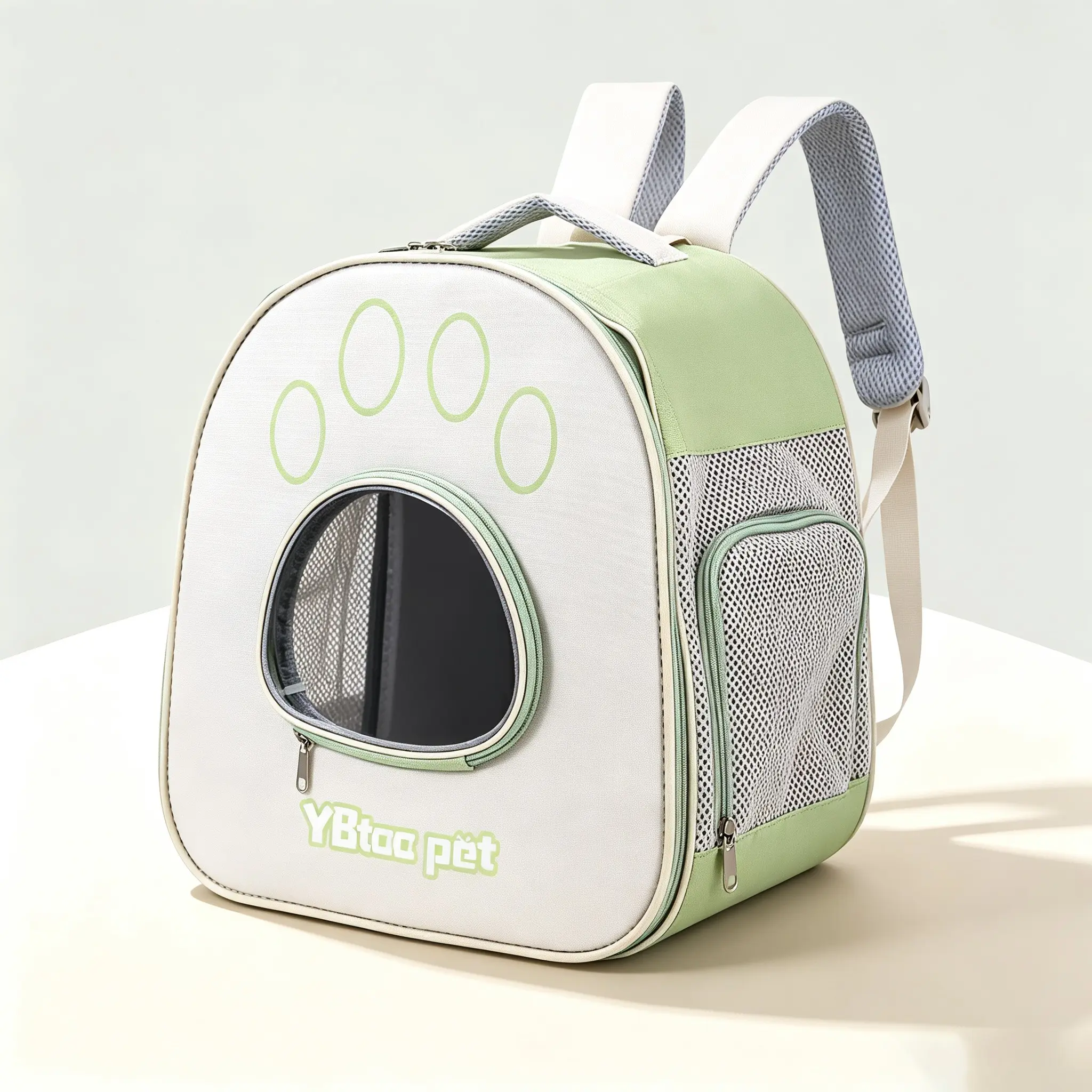 Portable Pet Carrier Backpack, Foldable Cat Travel Bag with Ventilation, Hands-Free Outdoor Cat Backpack, Ideal for Traveling Cats