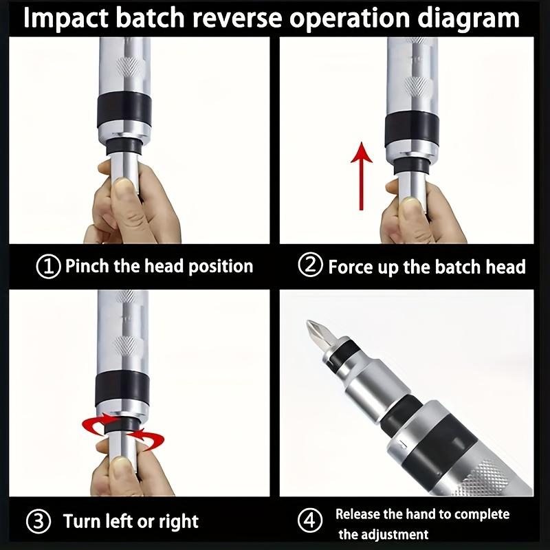 13pcs Impact Screwdriver Set, Shock Screw Driver Chisel Bits, Multifunctional Screw Extractor Remover Repair Set, Repair Tool Set