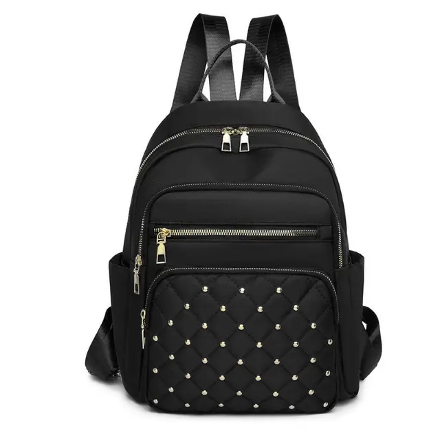 lightweight daily backpackCasual Backpack for Women Vintage Fashion Backpacks Purse Solid Color Diamond Check Handbags Shoulder Bag