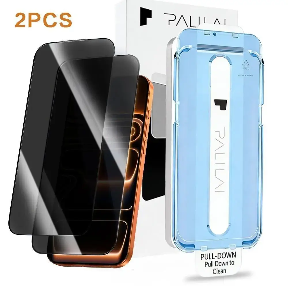 2-Pack Privacy Screen Protector for iPhone 17/16/15/14/13 Pro Max/Plus/Air/E - Full Coverage 28 °   Anti-Spy Tempered Glass, 9H Hardness, Bubble-Free Installation
